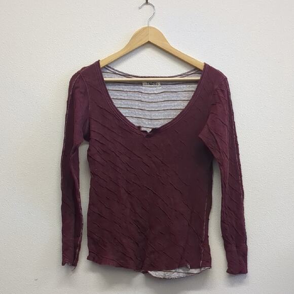 TNA Red Fitted Blouse with Long Sleeves size medium - Picture 2 of 6